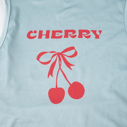 Cherry Print Sleeveless Top