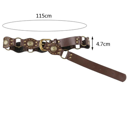 Brown Vintage Style Buckle Belts