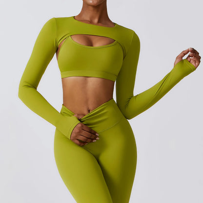 Sculpt Long Sleeved Shrug Workout Top