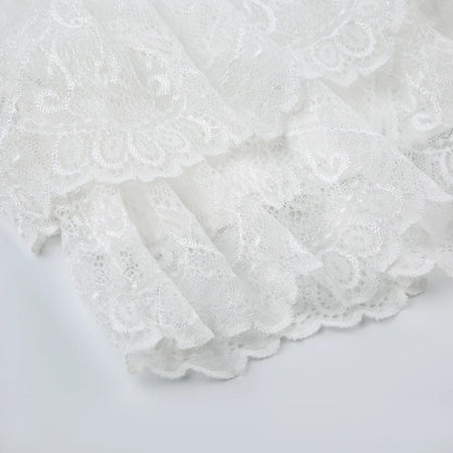 Lace Ruffle Mini Skort