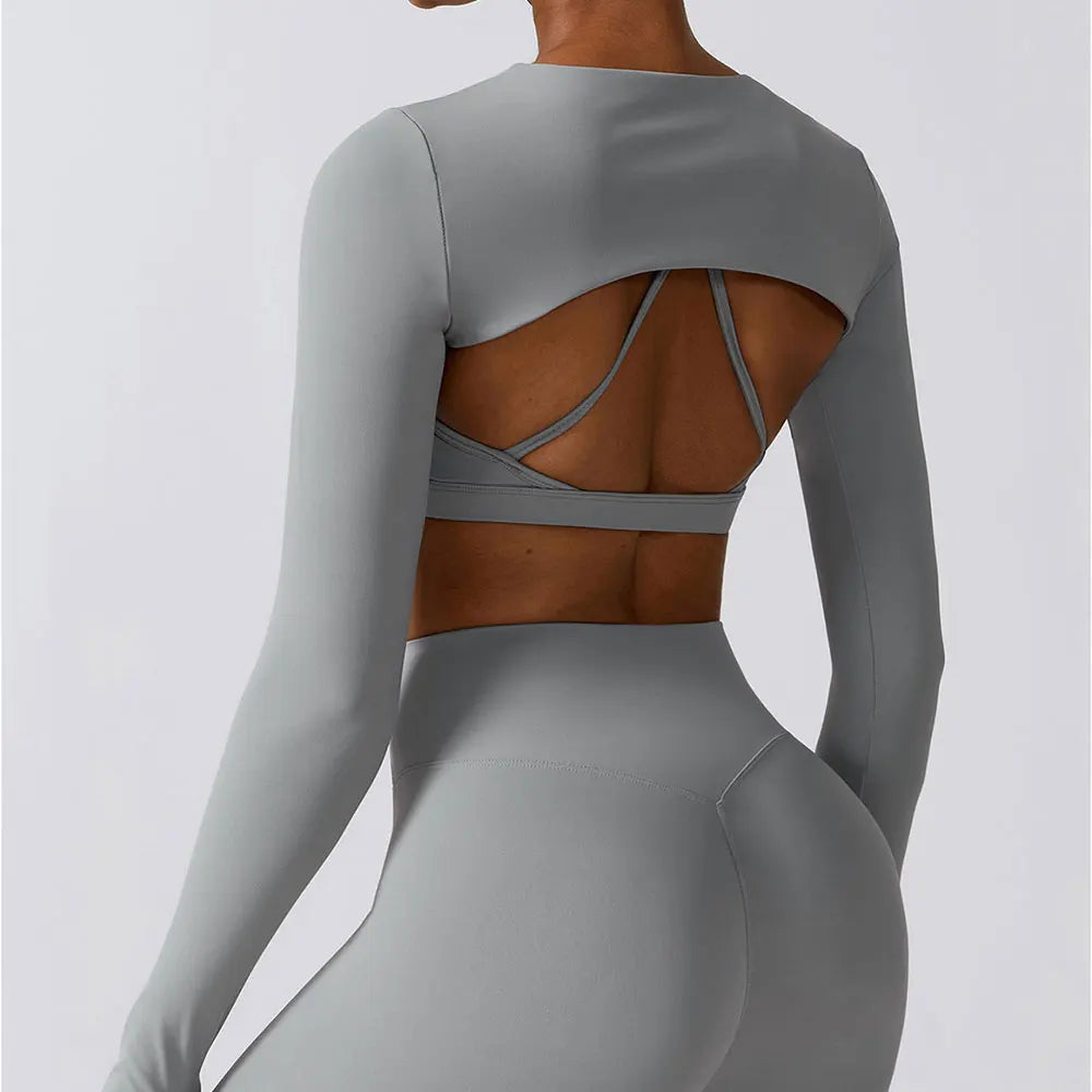 Sculpt Long Sleeved Shrug Workout Top