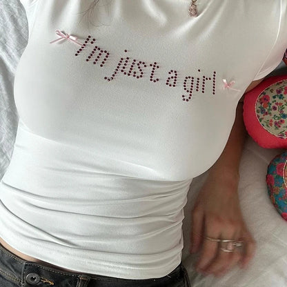 Slim Fit "I'm just a girl" Tee