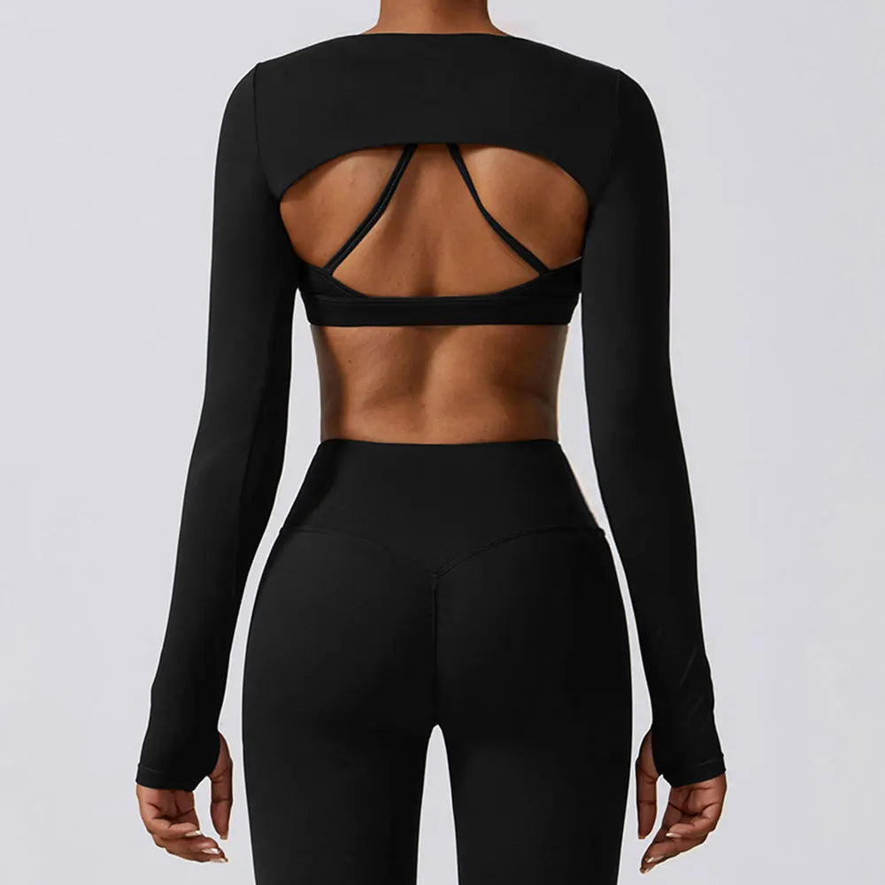 Sculpt Long Sleeved Shrug Workout Top