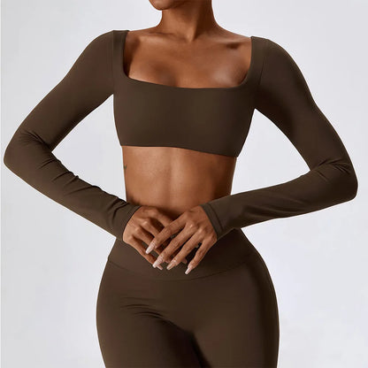 Seamless Square Neck Crop Top