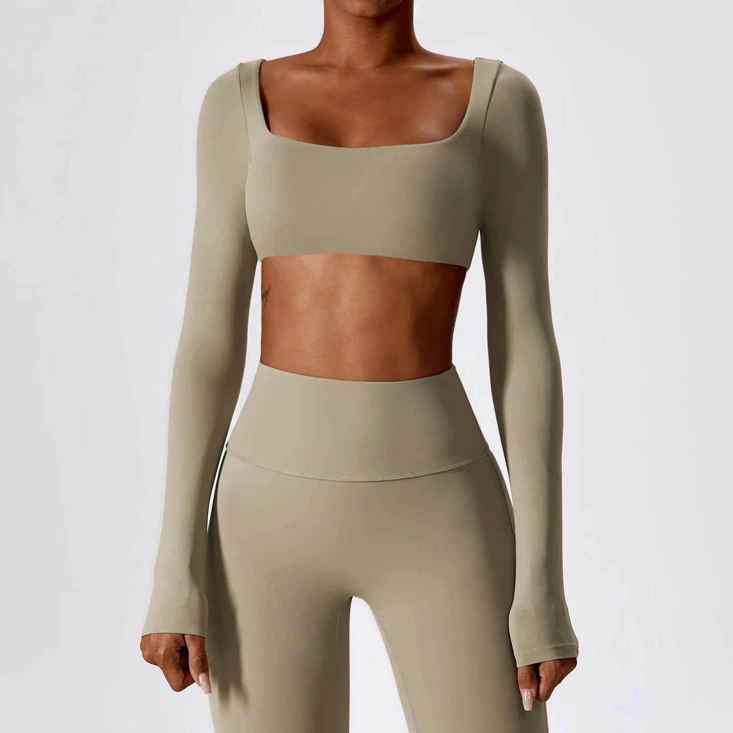 Seamless Square Neck Crop Top