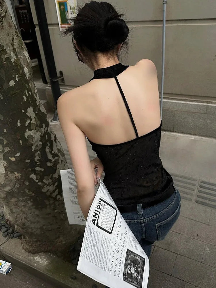 Black Racerback Tank Top