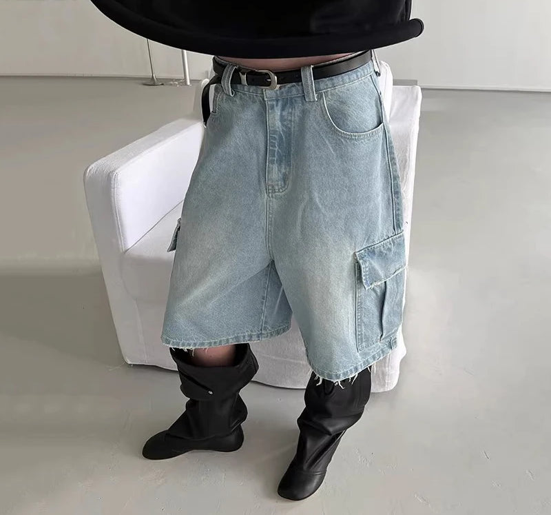 90s Style Skater Oversized Denim Jorts