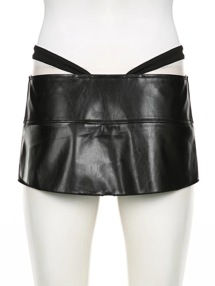 Petite Pleated Zipper Low-Waisted Micro Mini Skirt