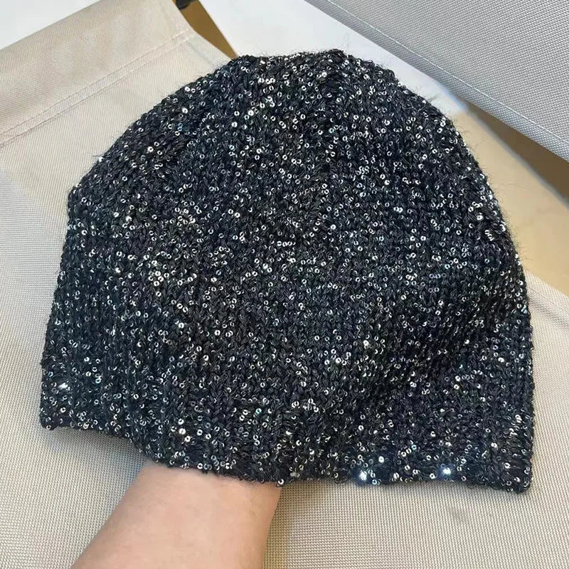 Sequin Knitted Beanie