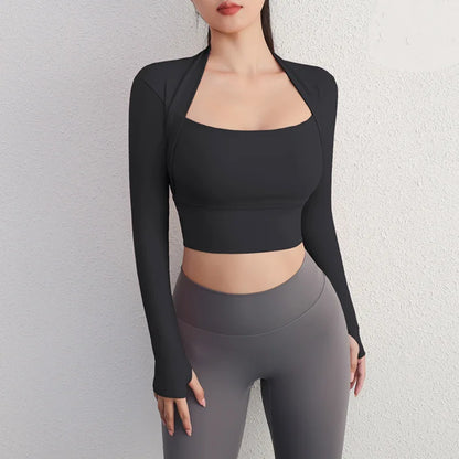 Low Cut Padded Yoga Long Sleeve