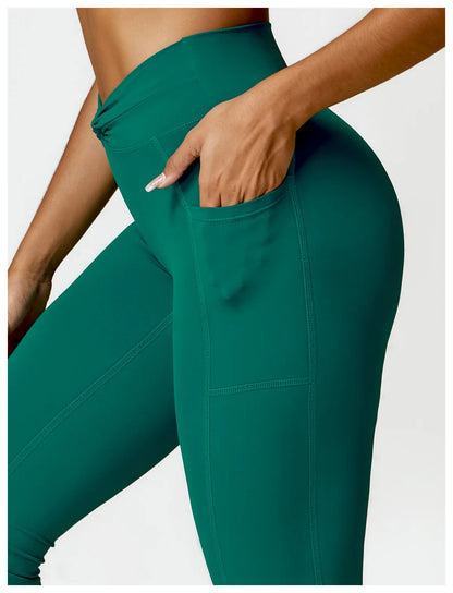 High Waist V Flare Leggings