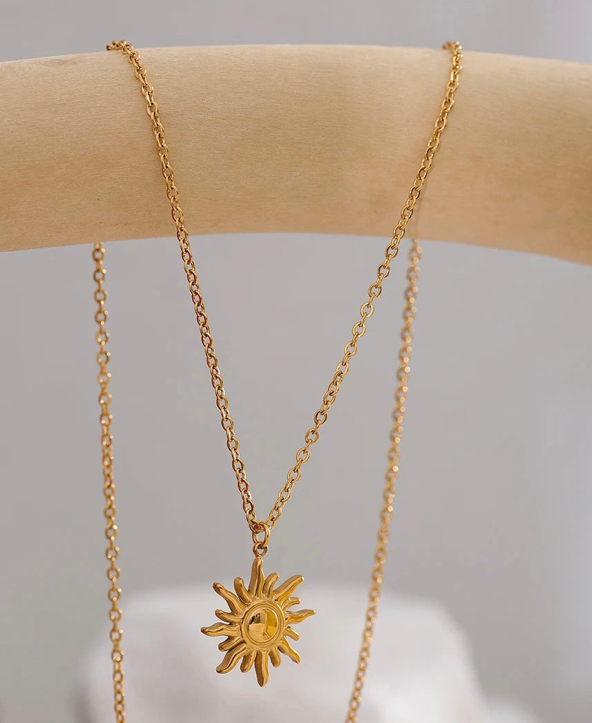 Gold Sun Necklace