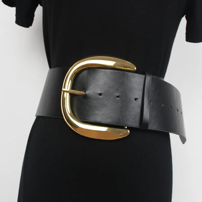 Large Vintage Gold Buckle Belt