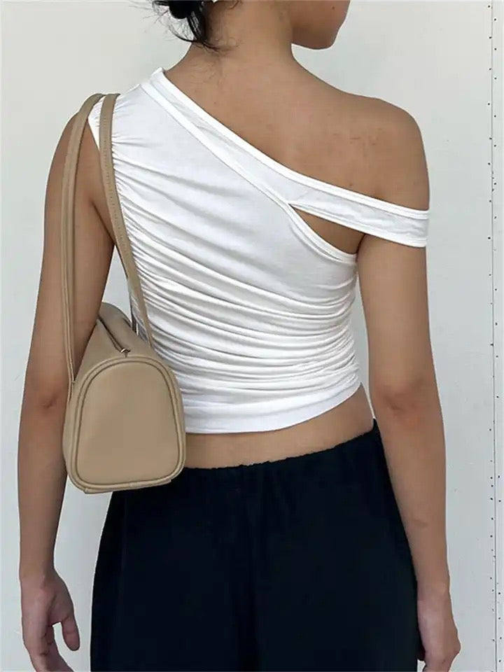 Ruched Cut Out Top