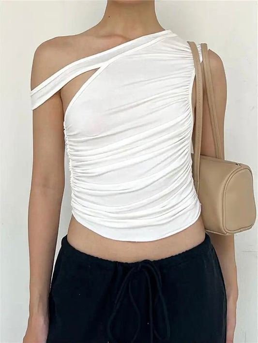 Ruched Cut Out Top