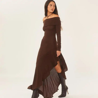 Asymmetric Bardot Dress